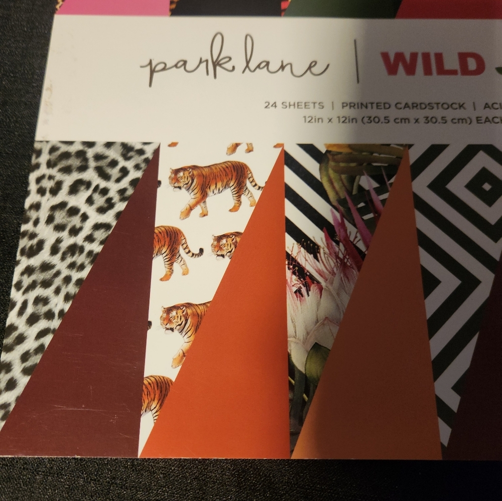 Park Lane Wild Jungle 12"x12" 24 sheets printed cardstock Scrapbooking Crafts - Picture 6 of 7